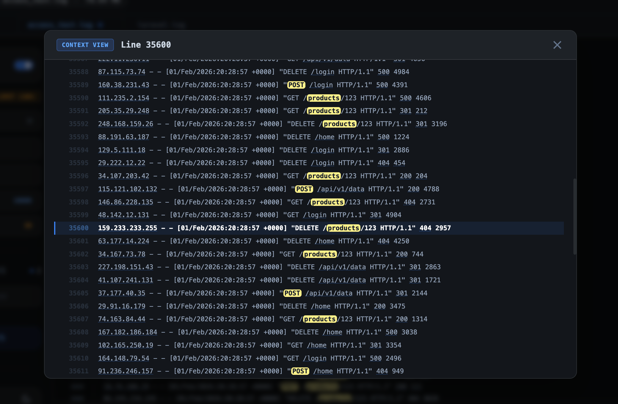 Streamlog Context Feature